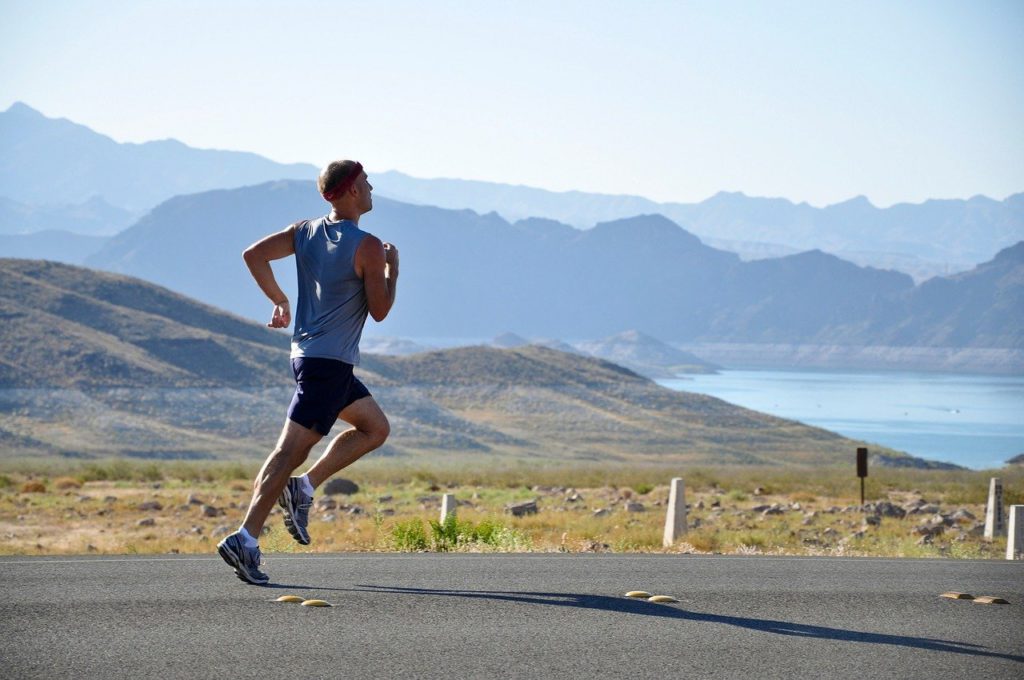 corredor, hombre, correr