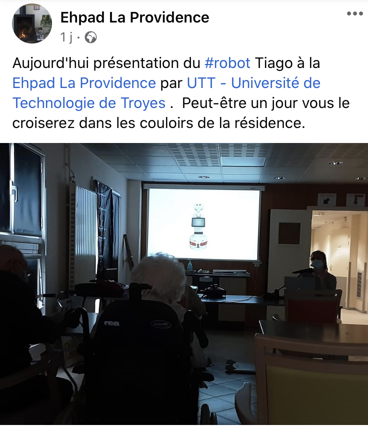 L'article de l'Ehpad sur Tiago