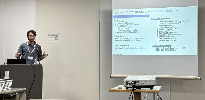Hamza Safri en conférence lors du eScience 2024 au Japon