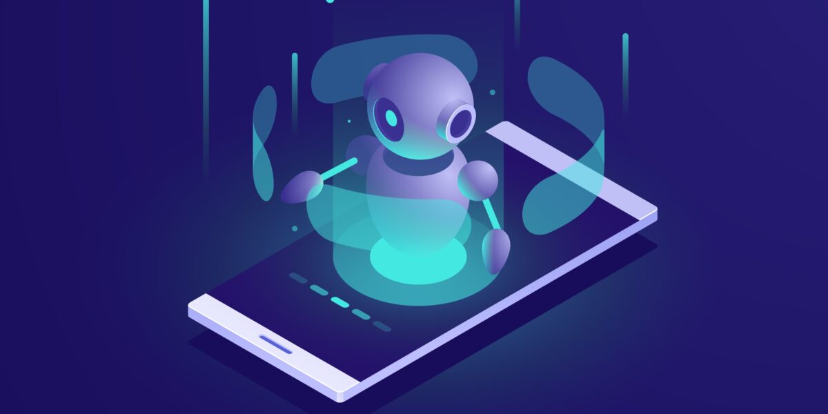 Robot on mobil phone