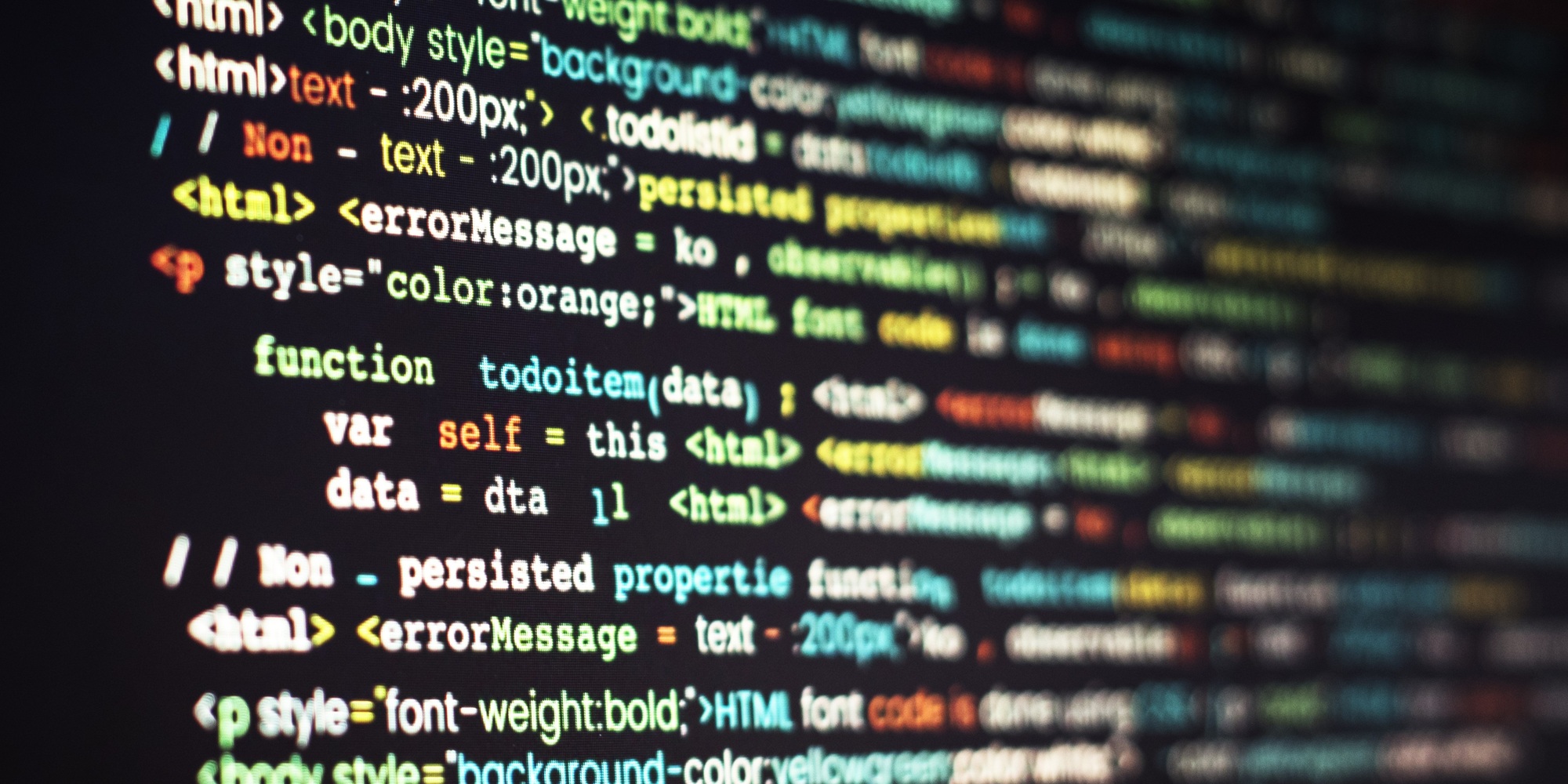 Computer program coding on screen